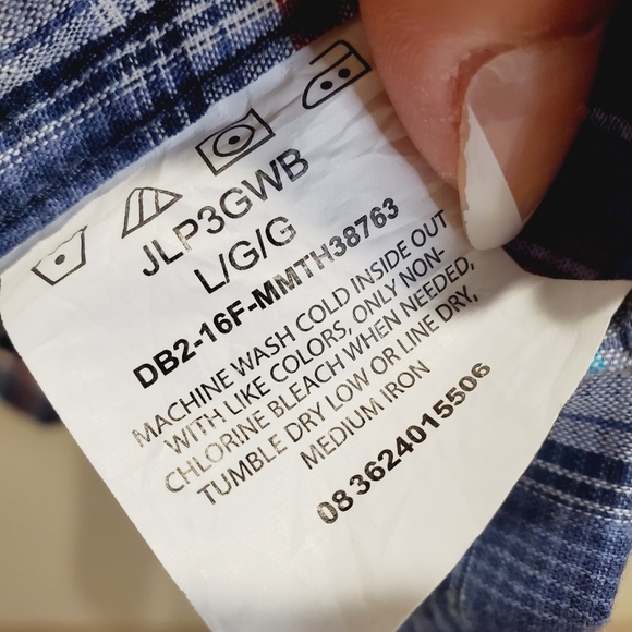 WRANGLER Men's long sleeves plaid shirt 100% cotton size L NWT - Picture 8 of 10